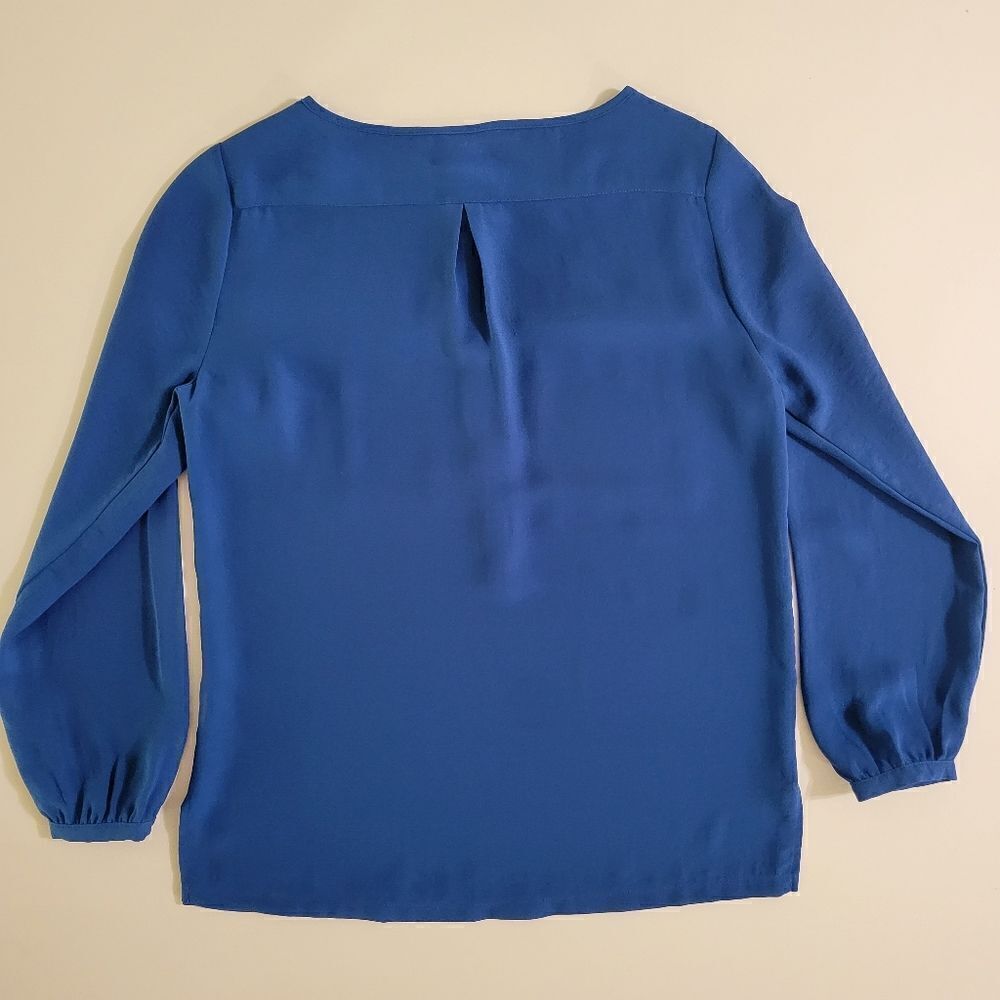 Joe Fresh Roundneck Henley Style Blue Blouse - Picture 11 of 11